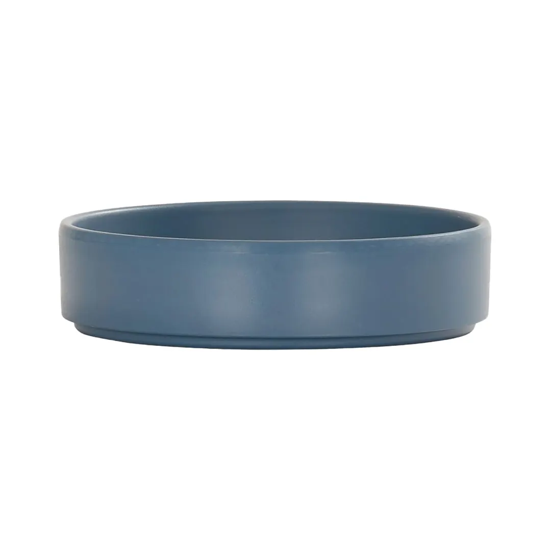 Cal-Mil 22017-6-111 Hudson Plate – 6" Dia x 1.5" H, Round Blue Melamine, Stackable, Dishwasher Safe