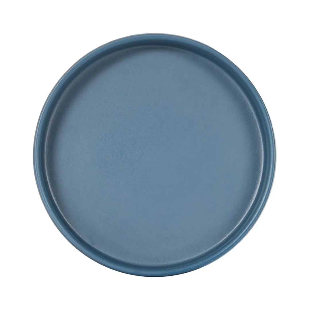 Cal-Mil 22017-6-111 Hudson Plate – 6" Dia x 1.5" H, Round Blue Melamine, Stackable, Dishwasher Safe