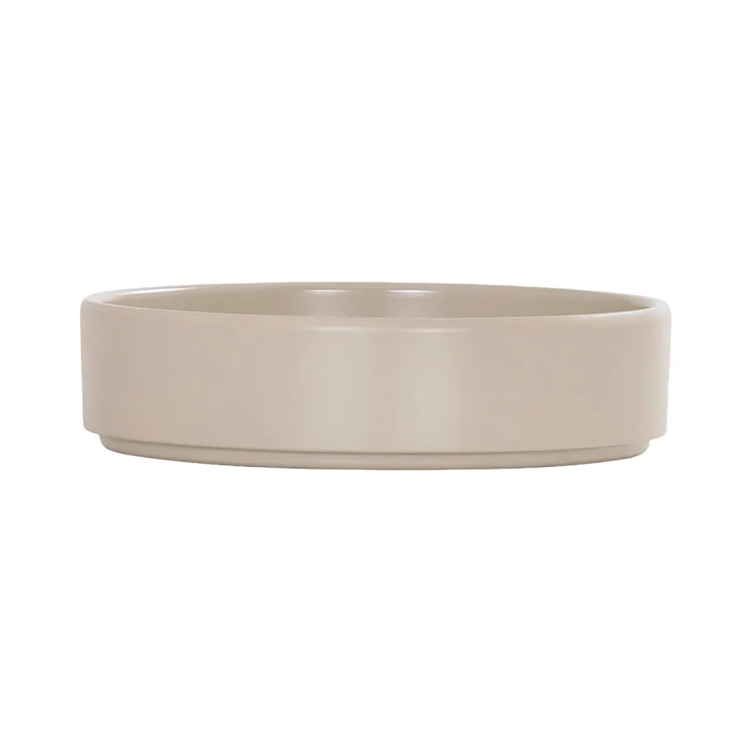 Cal-Mil 22017-6-125 Plate – 10" Round Melamine, Taupe, 6" Dia x 1" H, Stackable, Dishwasher Safe