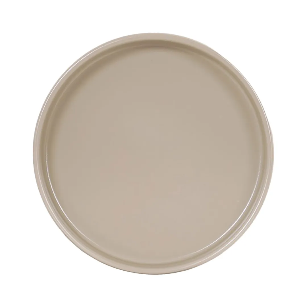 Cal-Mil 22017-6-125 Plate – 10" Round Melamine, Taupe, 6" Dia x 1" H, Stackable, Dishwasher Safe