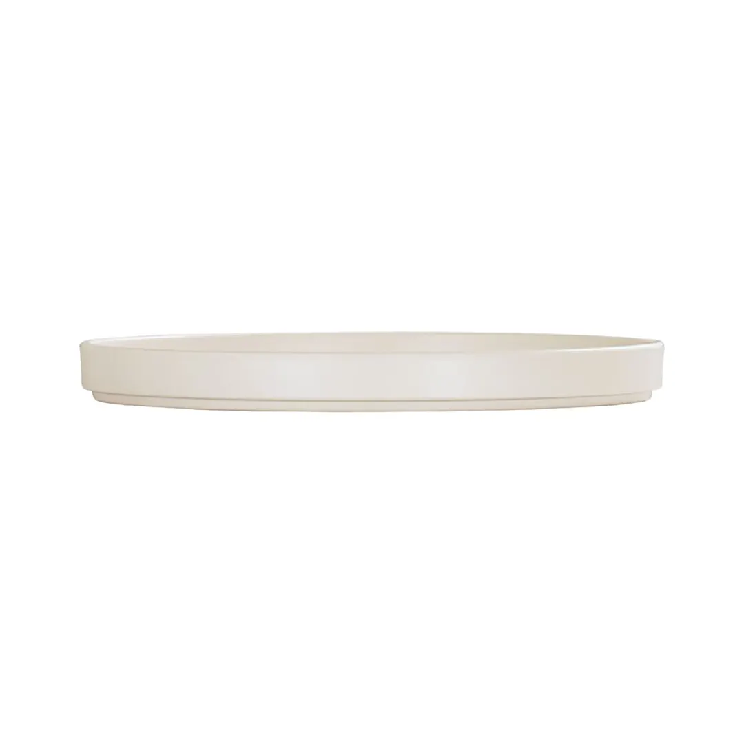 Cal-Mil 22026-10-103 Hudson Plate, 10.25" Dia x 1" H, Round Low‑Rim, Ivory Melamine, Dishwasher Safe