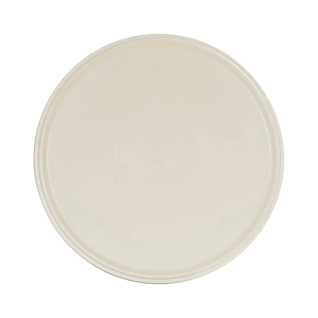Cal-Mil 22026-10-103 Hudson Plate, 10.25" Dia x 1" H, Round Low‑Rim, Ivory Melamine, Dishwasher Safe