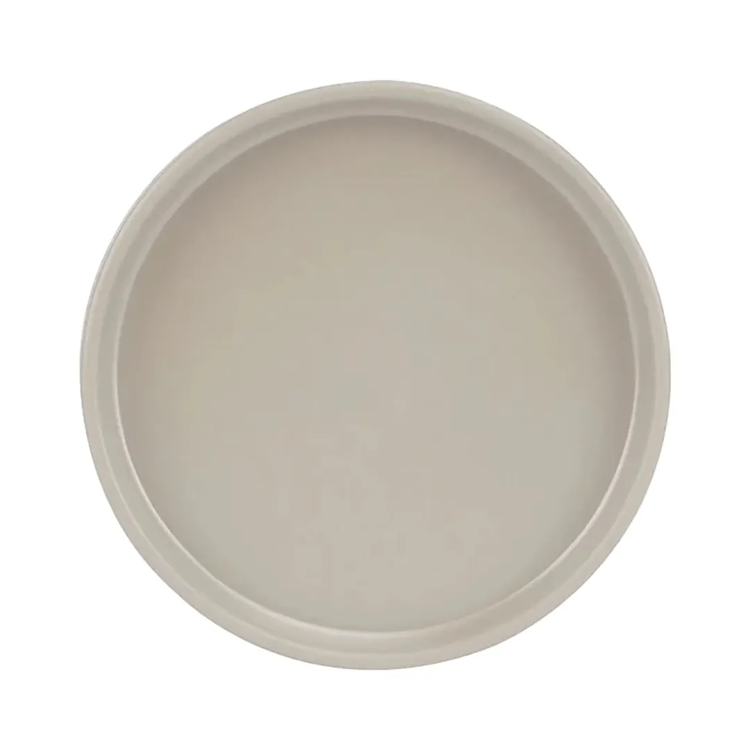 Cal-Mil 22026-6-125 Hudson Plate, 6" x 1" Height, Low Rim, Melamine, Taupe Brown, Dishwasher Safe