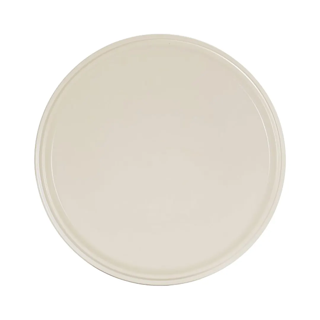 Cal-Mil 22026-8-103 Plastic Plate - 8.25" Dia x 1" H, Round Low-Rim Melamine, Ivory, Dishwasher Safe