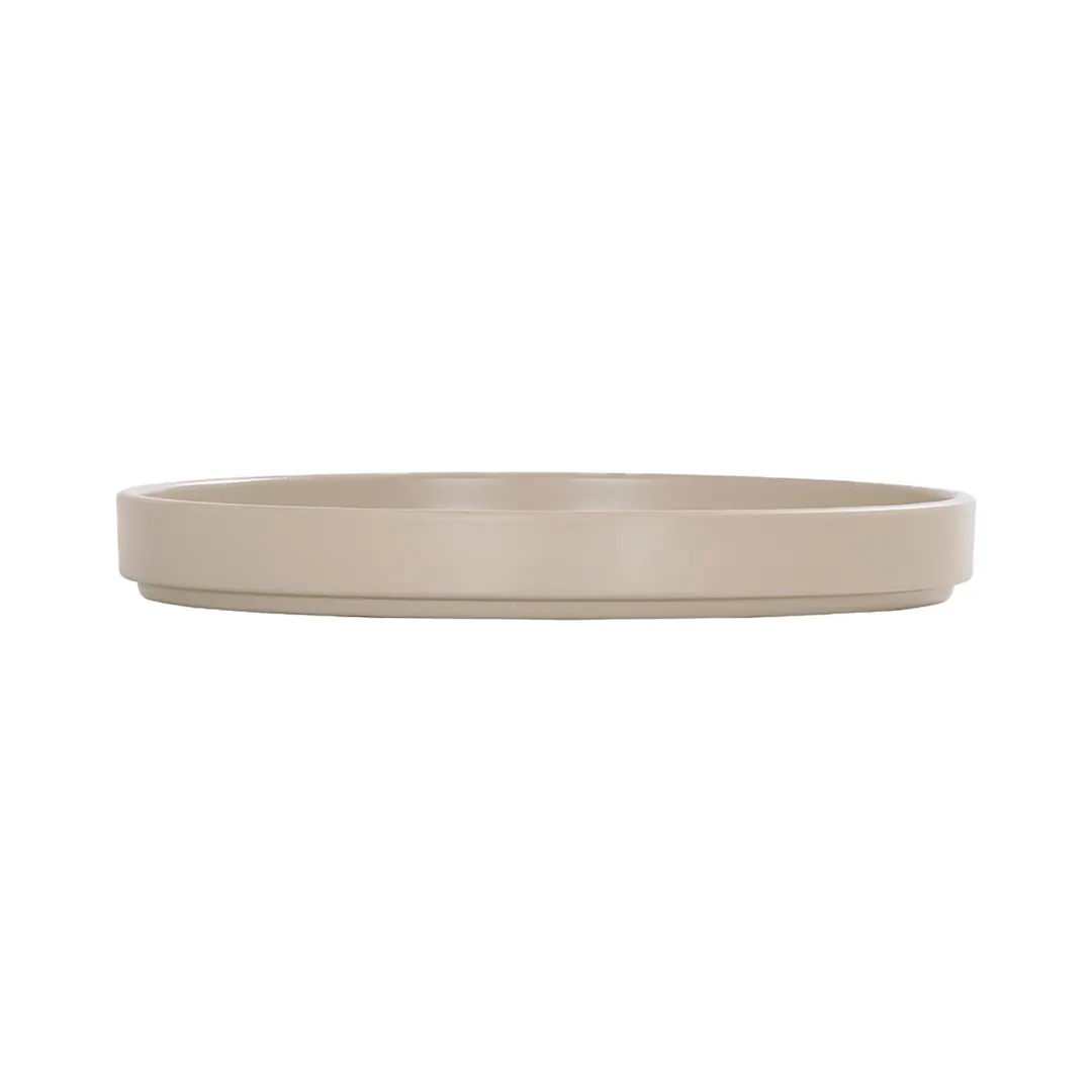 Cal-Mil 22026-8-125 Hudson Plate, 8.25" Dia. X 1"H, Round, Low Rim