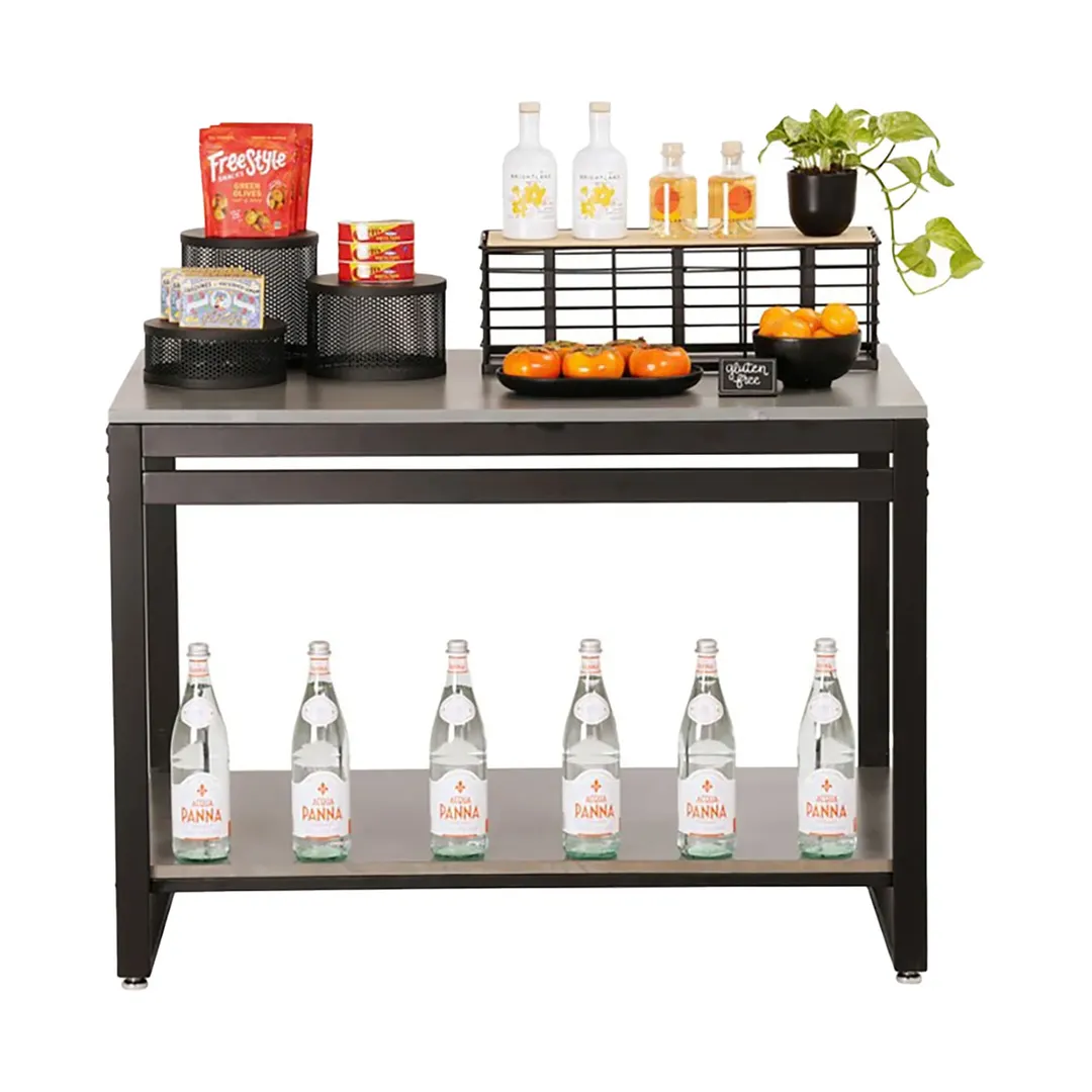 Cal-Mil 22350-38-83 Display Table, 35"W x 18"D x 27-7/8"H, Nesting Ashwood Finish