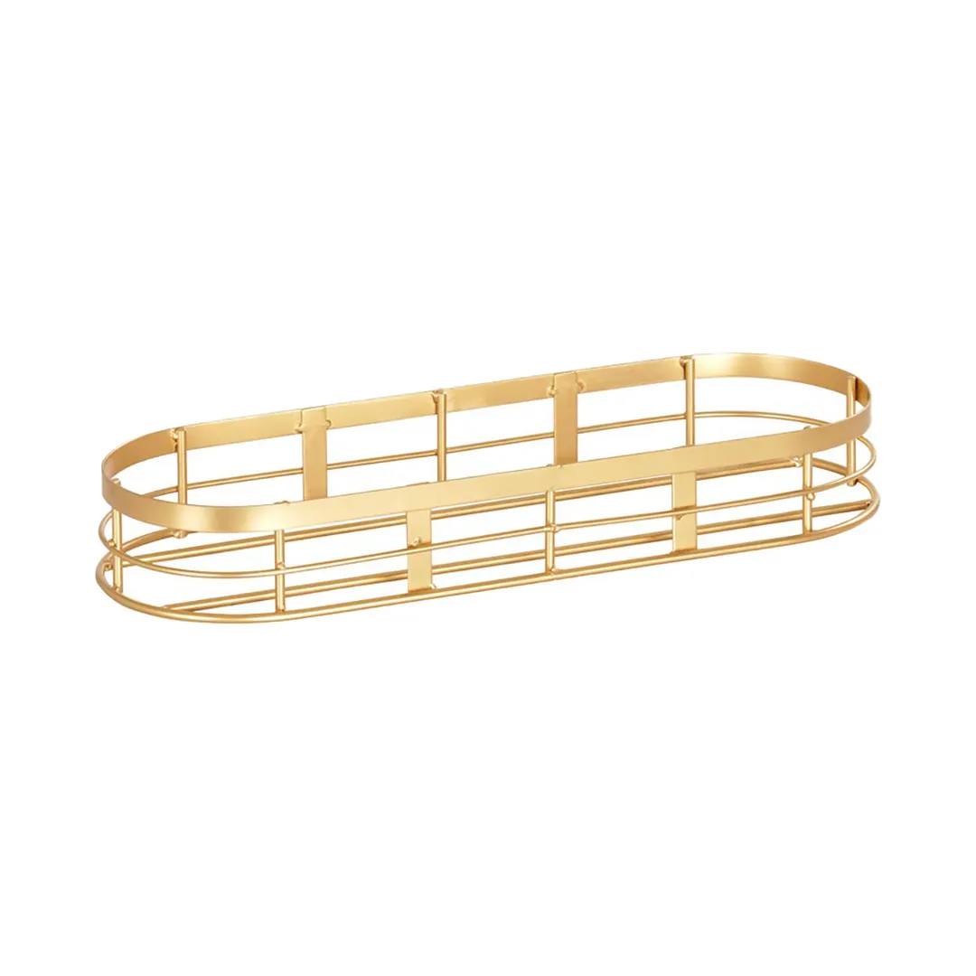 Cal-Mil 22918-5-116 3 Jar Display, 16.5"W X 6"D X 5.75"H, Includes (3) Oval Glass Jars 32 Oz., Plated Metal