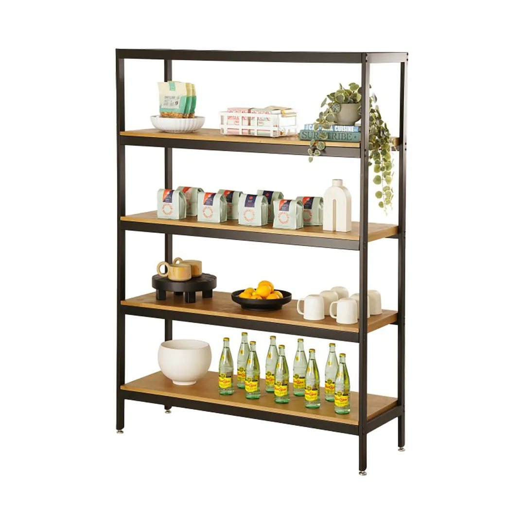 Cal-Mil 23414-48-99 Merchandiser Rack, 48"W X 16"D X 72"H (4) Tier, Madera