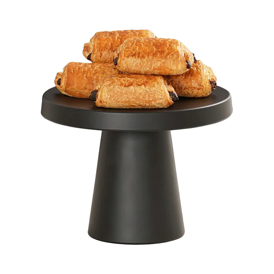 Cal-Mil 23755-127-13 Black Melamine Pedestal, 12.25" Dia x 7.25" H, 5"-9"