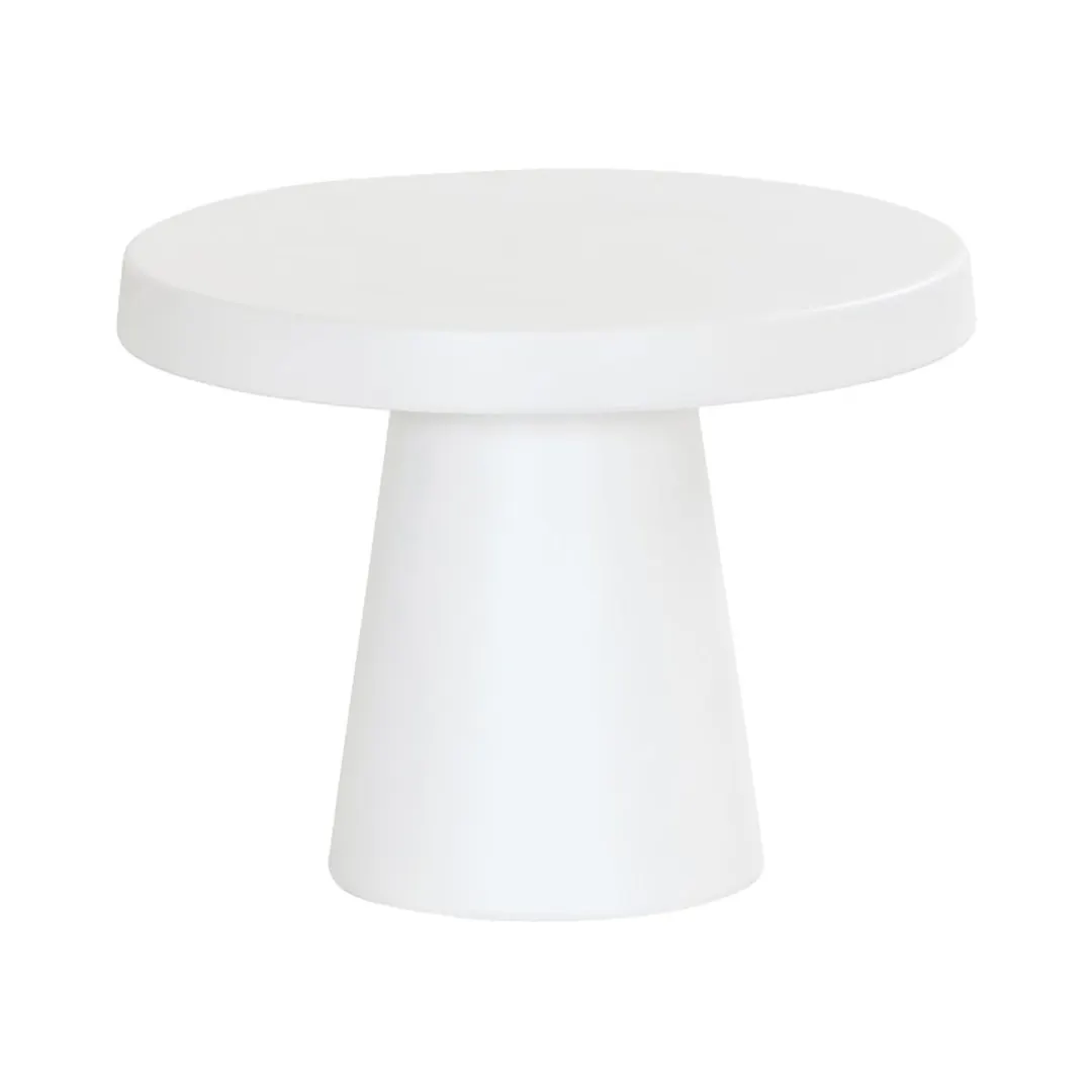 Cal-Mil 23755-127-15 Pedestal Stand, White Melamine, 12.25" Dia x 7.25" H, Dishwasher‑Safe
