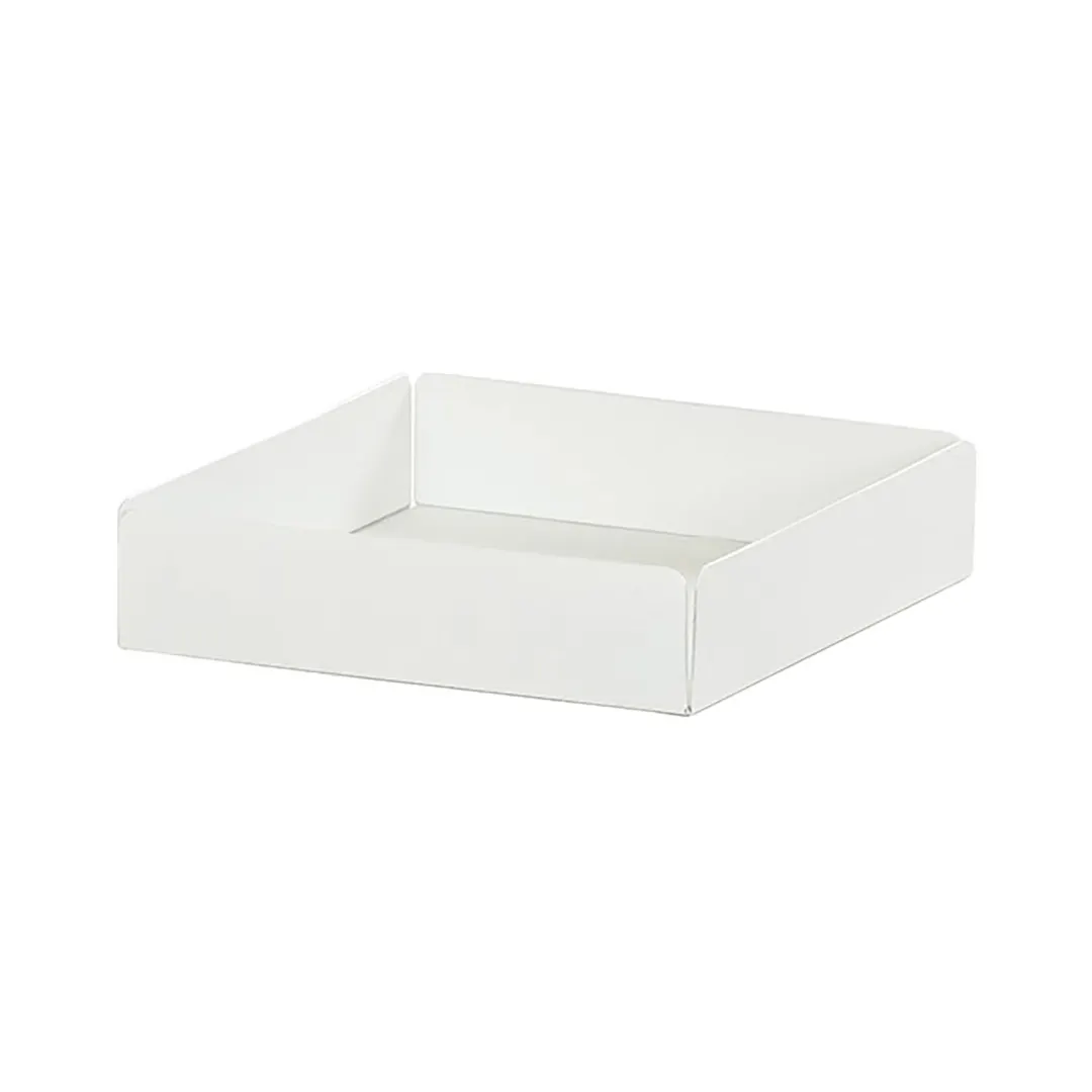 Cal-Mil 23825-15 Juno Condiment Holder, 4.5"W X 4.5"D X 1"H, White Powder-Coated Metal