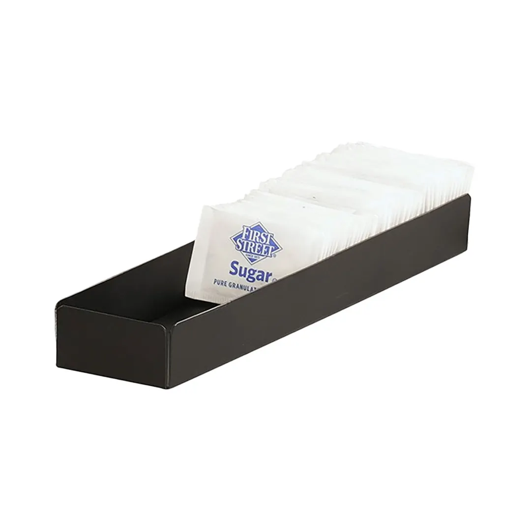 Cal-Mil 23826-13 Onyx Condiment Holder, 9"W X 2.25"D X 1"H, Black Powder-Coated Metal