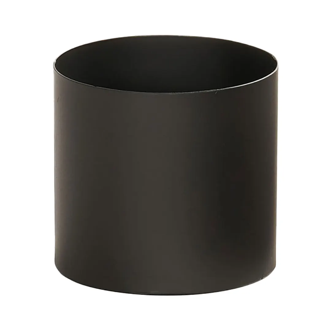 Cal-Mil 23830-13 Onyx Condiment Holder, 4.25" Dia. X 4"H, Black Powder-Coated Metal