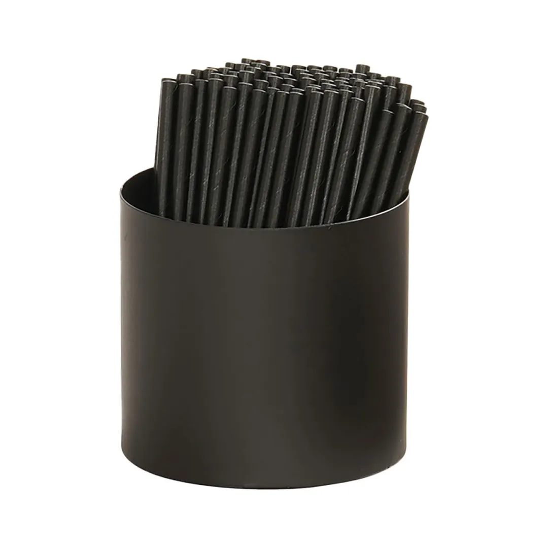 Cal-Mil 23830-13 Onyx Condiment Holder, 4.25" Dia. X 4"H, Black Powder-Coated Metal