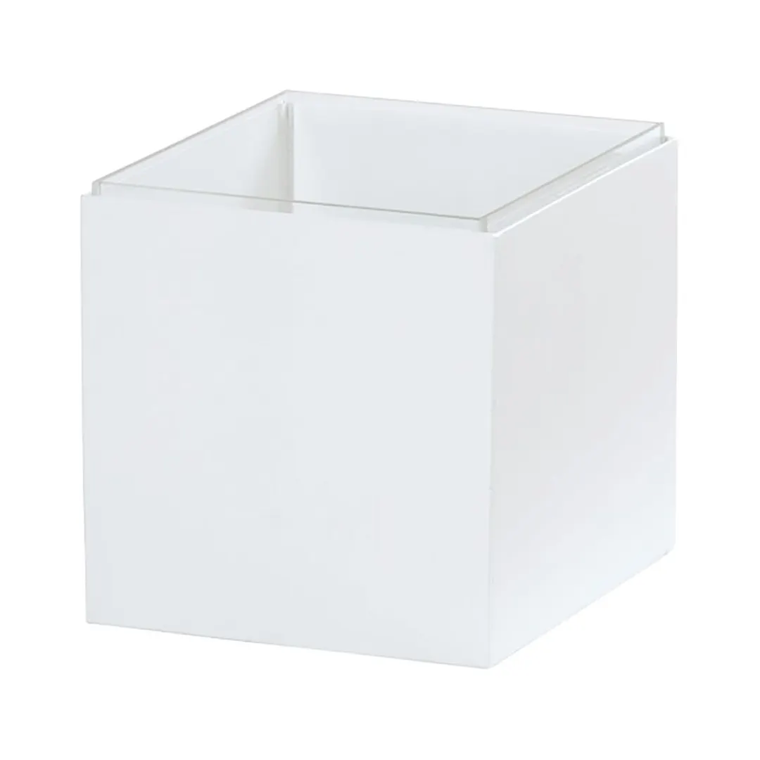 Cal-Mil 23855-15 Holder - Juno 1/6 Housing, 7"W x 6"D x 6"H, White Powder-Coated Steel