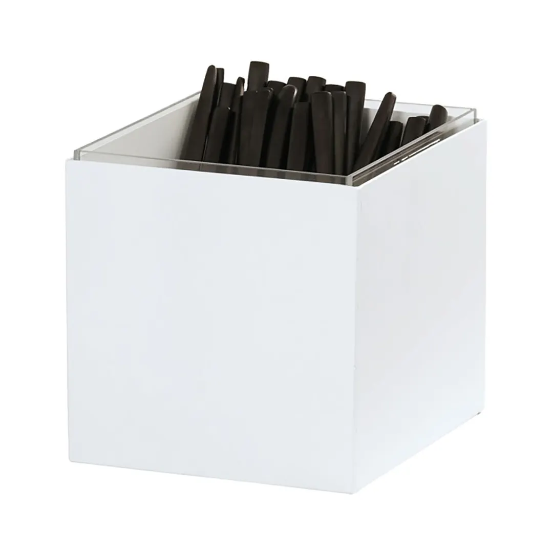 Cal-Mil 23855-15 Holder - Juno 1/6 Housing, 7"W x 6"D x 6"H, White Powder-Coated Steel