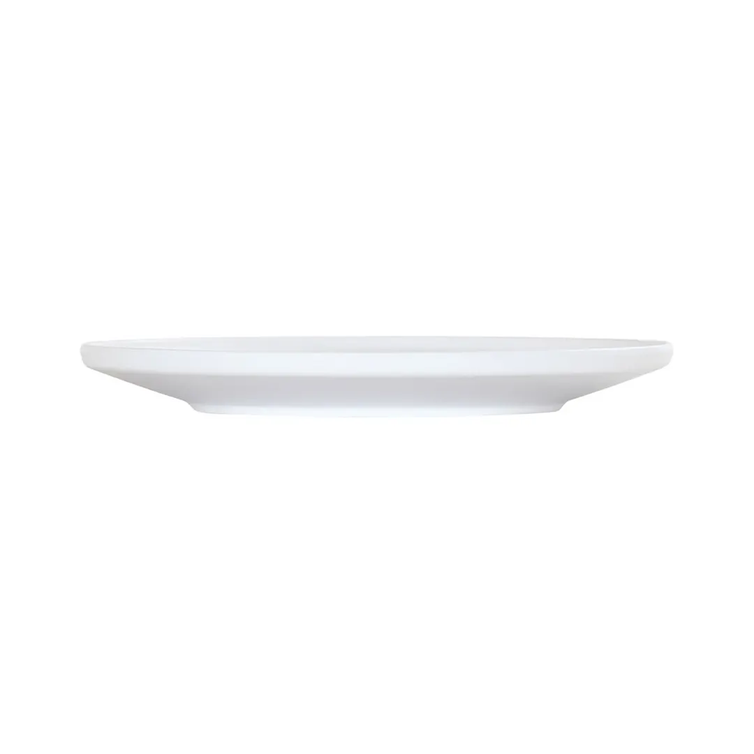 Cal-Mil 24112-11-15 Nova Round Plastic Plate, 11" Dia x 1.25" H, White Melamine, Flat Dinnerware