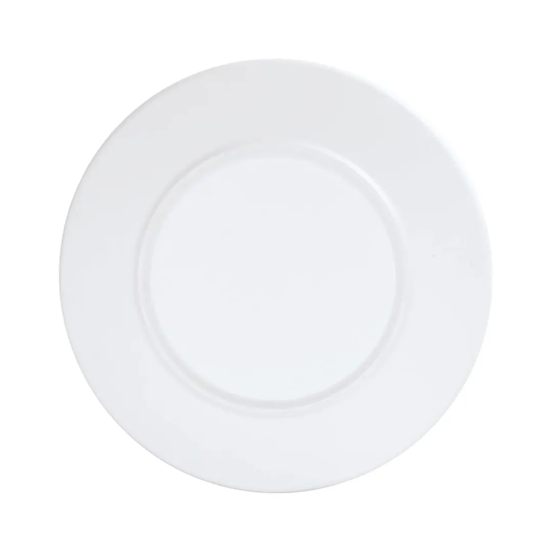 Cal-Mil 24112-11-15 Nova Round Plastic Plate, 11" Dia x 1.25" H, White Melamine, Flat Dinnerware