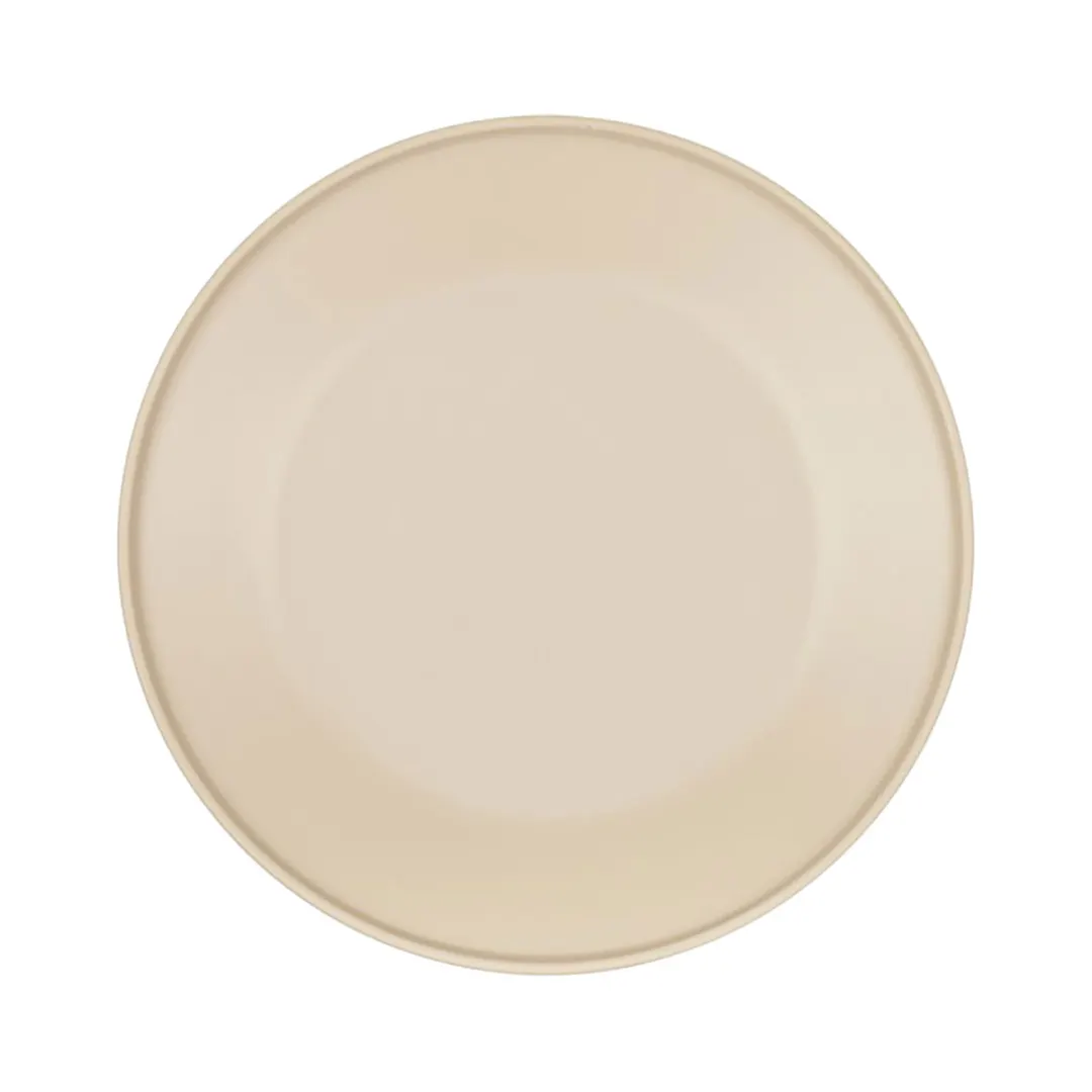Cal-Mil 24112-7-125 Nova Melamine Plate, 7" Diameter x 1" Height, Round Flat, Taupe Brown