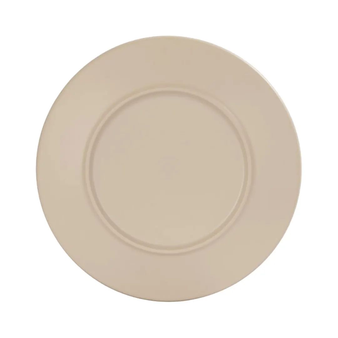 Cal-Mil 24112-7-125 Nova Melamine Plate, 7" Diameter x 1" Height, Round Flat, Taupe Brown