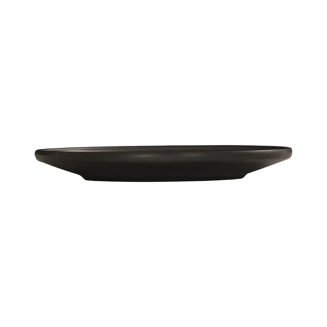 Cal-Mil 24112-7-13 Nova Round Plastic Plate, 7" Diameter x 1" Height, Black Melamine Flat Dinnerware