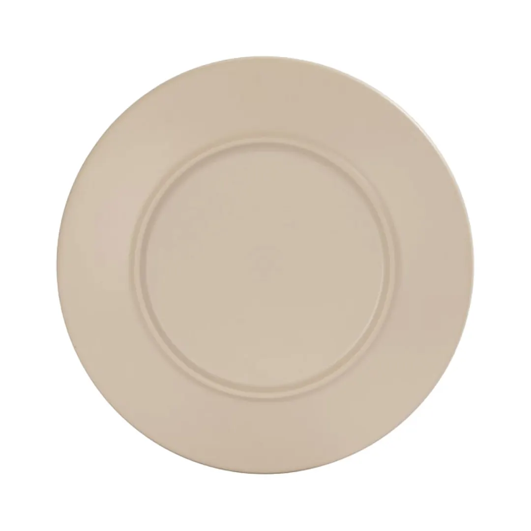 Cal-Mil 24112-9-125 Nova Melamine Plate, 9" Dia x 1" H, Round Flat, Taupe Brown