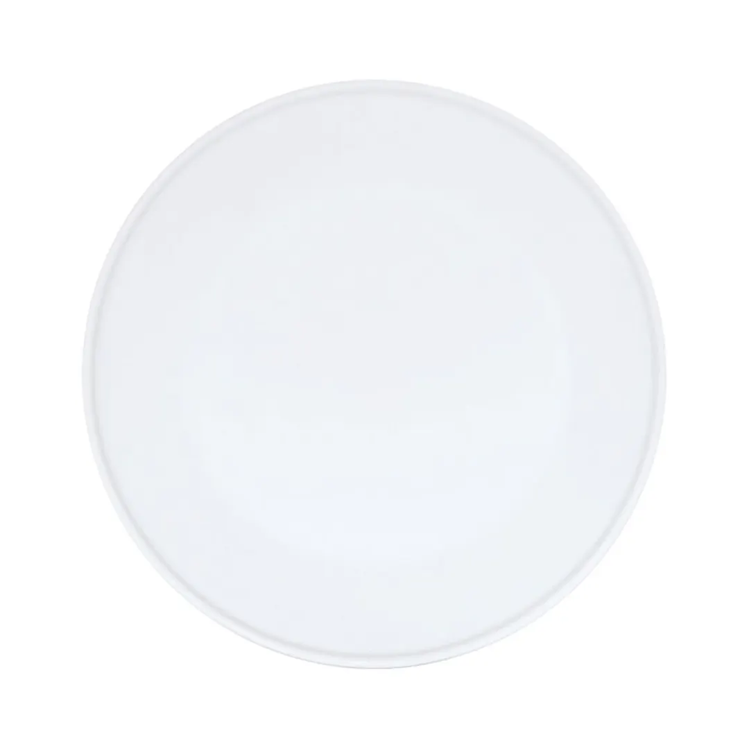 Cal-Mil 24112-9-15 Nova Round Plastic Plate, 9" Diameter x 1" Height, White Melamine Flat Dinnerware