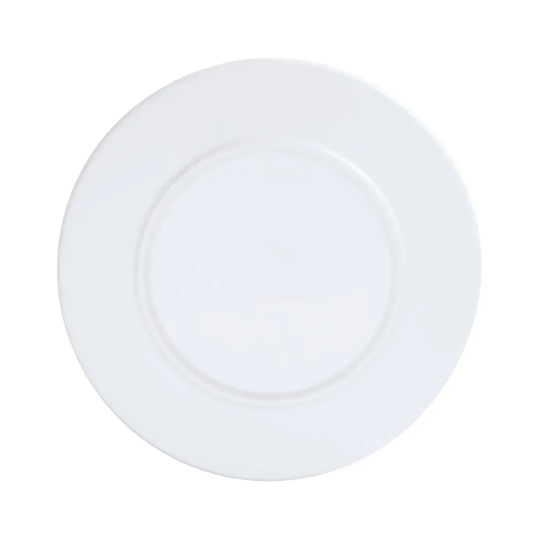Cal-Mil 24112-9-15 Nova Round Plastic Plate, 9" Diameter x 1" Height, White Melamine Flat Dinnerware