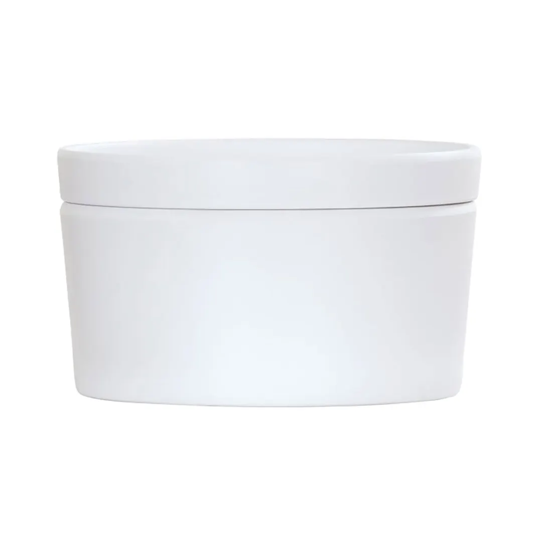 Cal-Mil 24127-5-15 Bento Box, 5" Dia., Round, Melamine, White, Dishwasher Safe