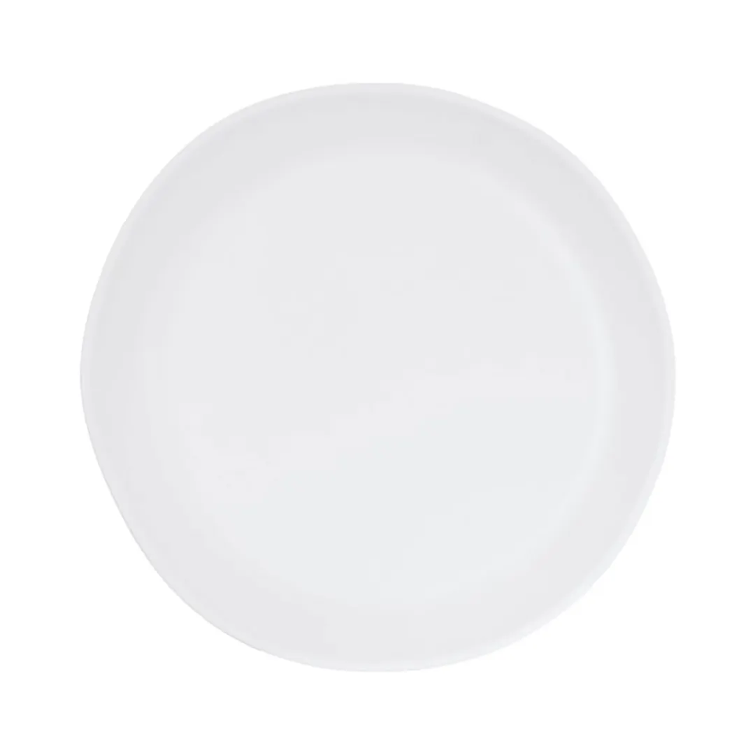 Cal-Mil 24400-10-15 Bali Plate, 10" Diameter Round Flat Melamine Plate, White, Dishwasher Safe