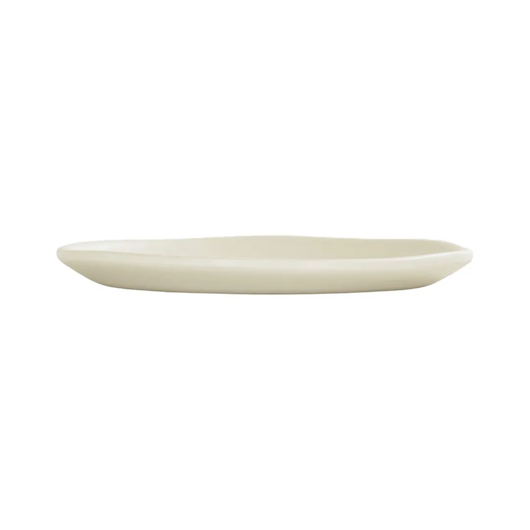 Cal-Mil 24400-6-103 Bali Plate, 6" Dia x 0.5" H, Round Flat, Melamine, Ivory, Dishwasher Safe