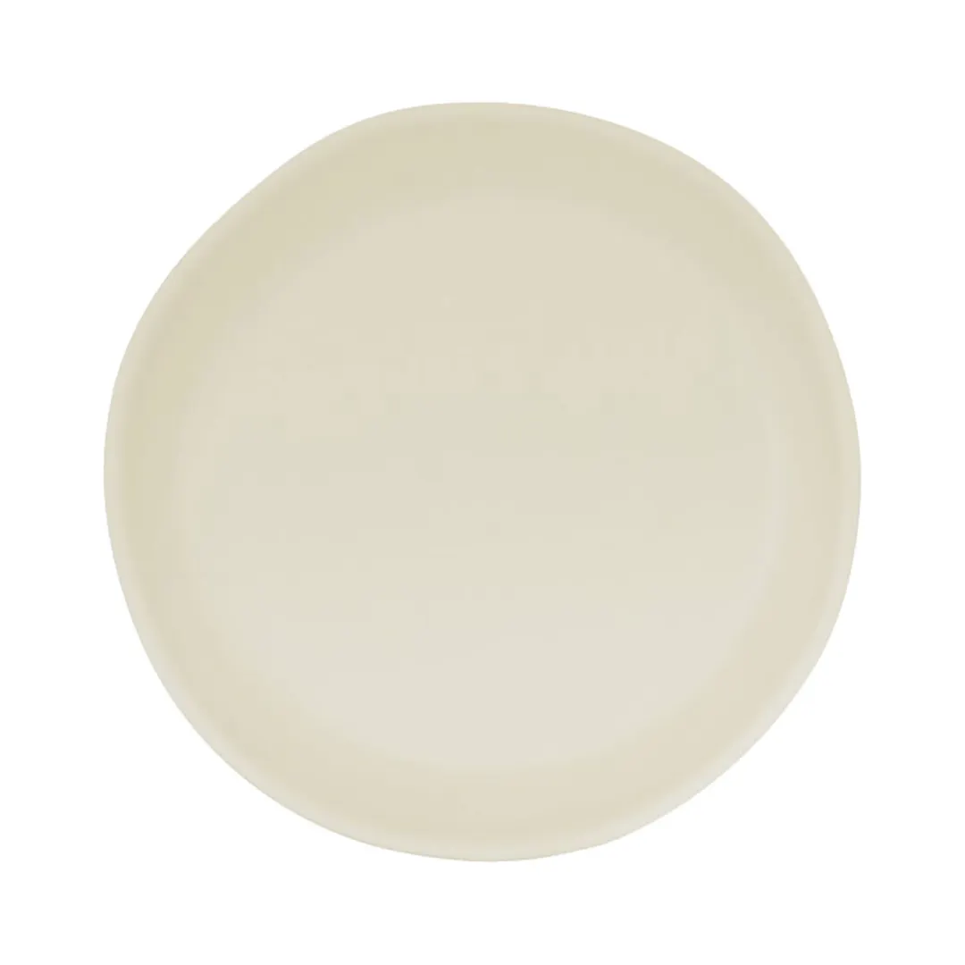 Cal-Mil 24400-8-103 Bali Plate – 8" Diameter x 0.5" Height, Round Ivory Melamine, Dishwasher Safe