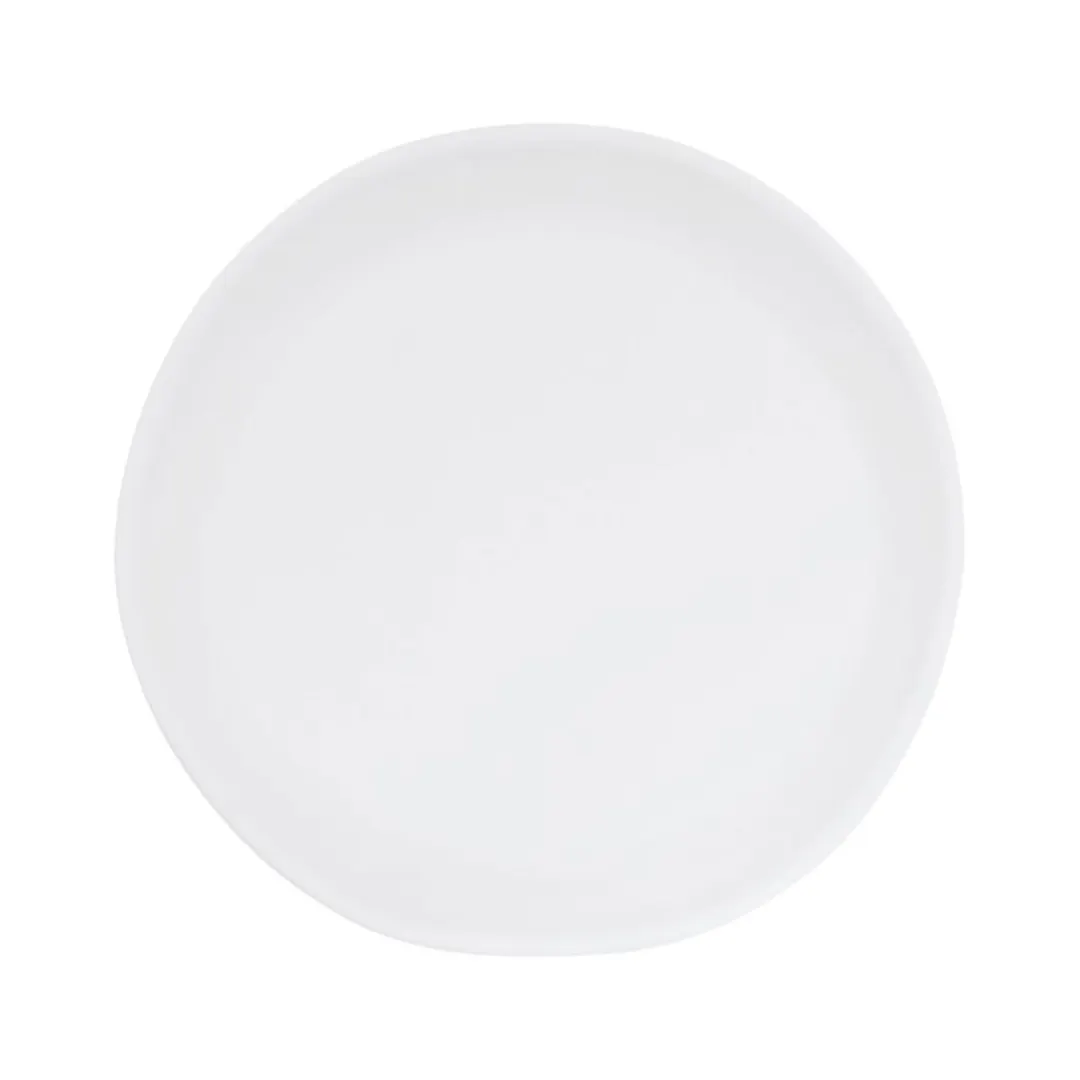 Cal-Mil 24400-8-15 Bali Plate - 8" Dia., 0.5" H, White Melamine Round Plate, Dishwasher Safe, Flat