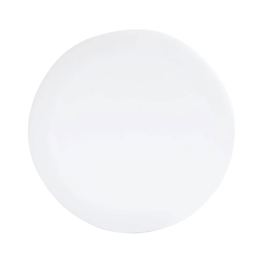 Cal-Mil 24400-8-15 Bali Plate - 8" Dia., 0.5" H, White Melamine Round Plate, Dishwasher Safe, Flat