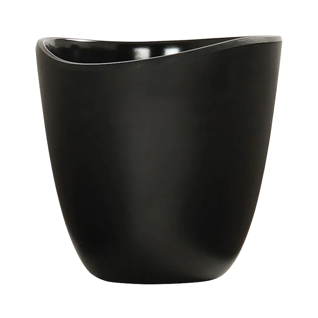 Cal-Mil 24405-24-13 Bali Dressing Crock, 4.75" Diameter x 4.75" Height Round Melamine Bowl, Black