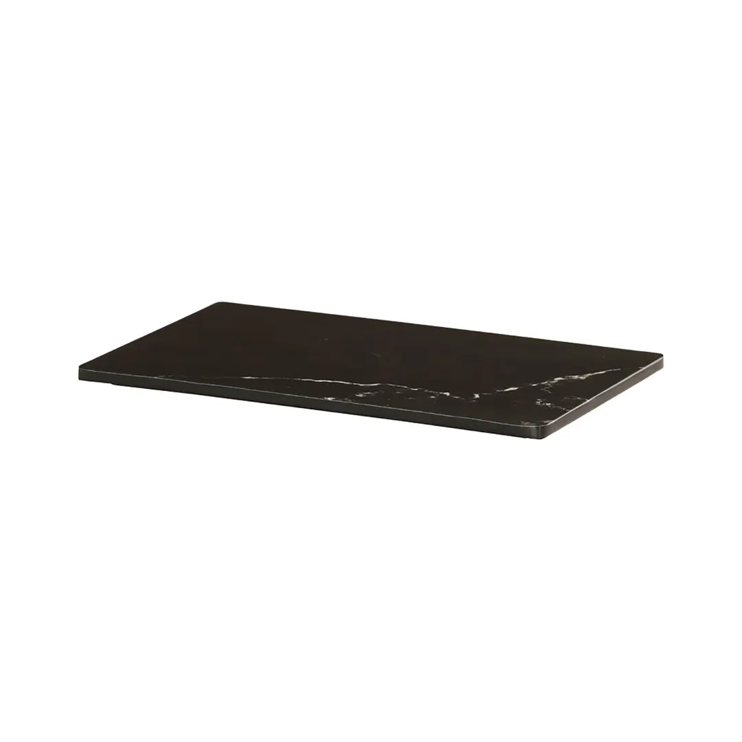 Cal-Mil 24407-610-124 Tray, 6.5"W x 10.5"D, Melamine, Black Marble, Dishwasher Safe