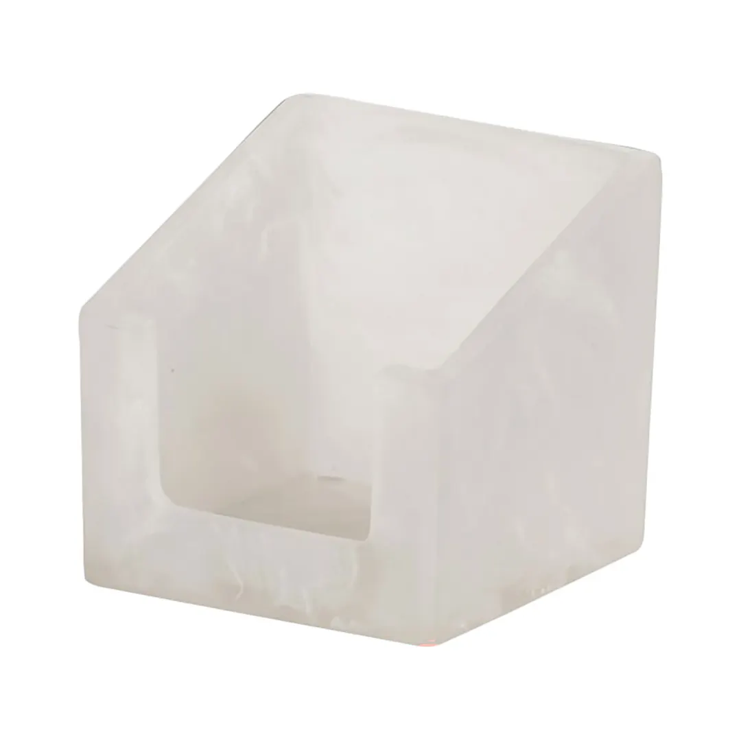 Cal-Mil 3309-126 Napkin Holder, 6.25" x 6.25" x 5.5" H Resin Black Marble Tabletop Accessory