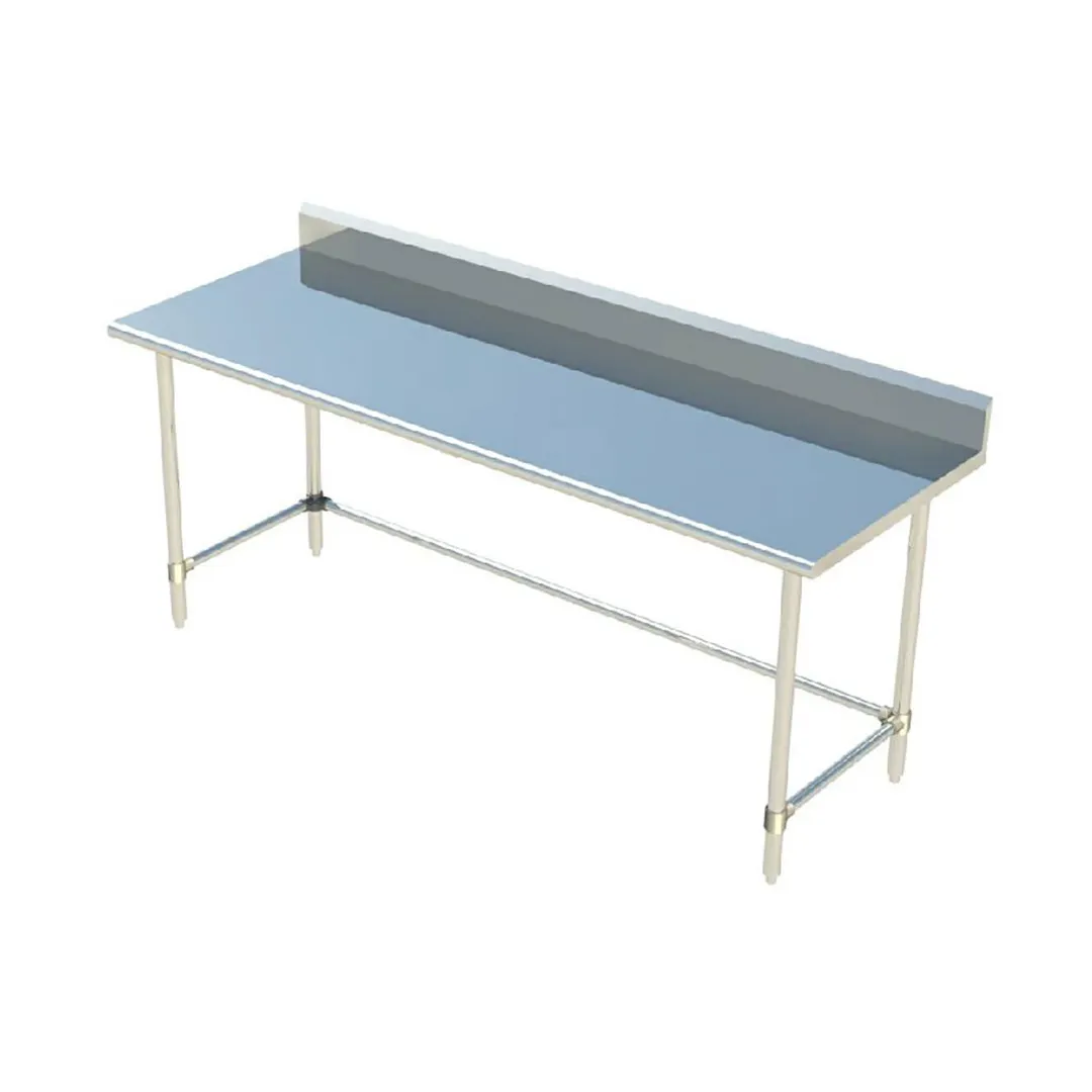 Sapphire Manufacturing SMTOB-2424G 24" Open Base Work Table, Galvanized Base / 5" Backsplash