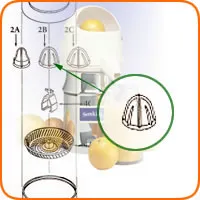 Sunkist 02BR Commercial Juicer Extracting Bulb Replacement Part for Citrus Press - Orange