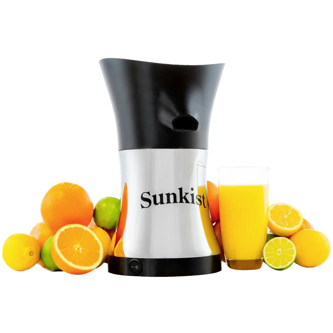 Sunkist PJF-A1 Countertop Citrus Juicer, Manual Feed & Black Housing - 10 gal/hr - 115V