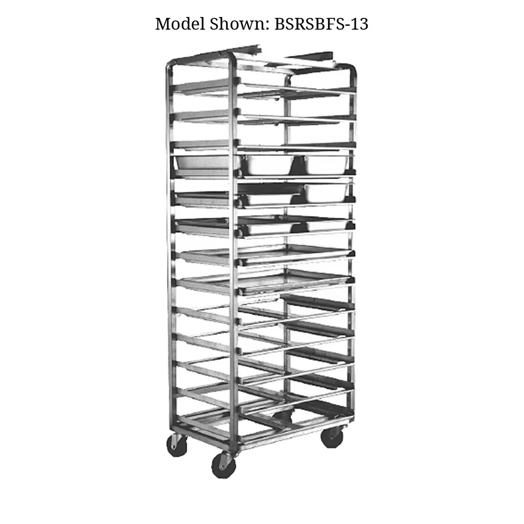 Baxter BSRSB-10 Roll-In Oven Rack for Single Rack Oven with (10) Slides, 6" Spacing, Single End Load