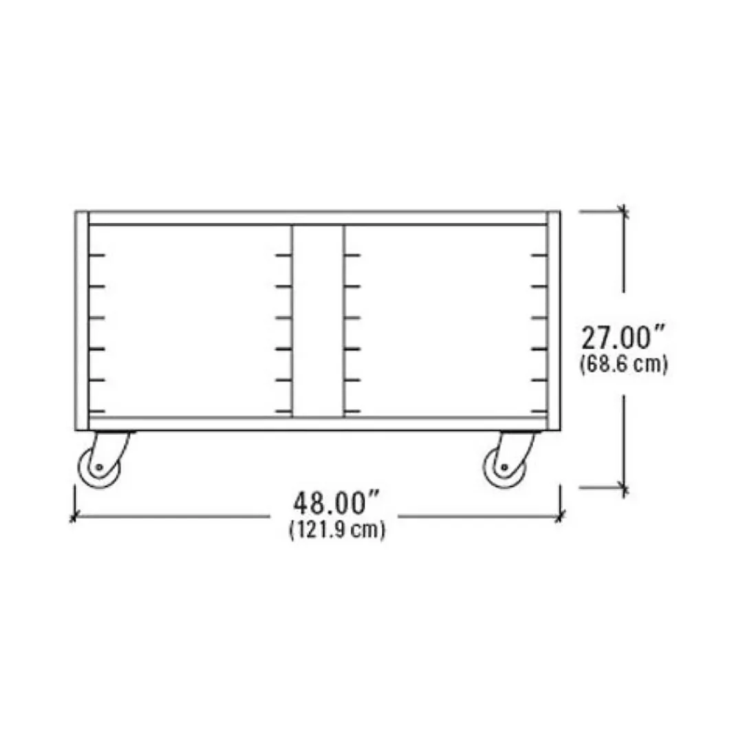 Baxter STAND-12PAN (12) Pan, Stainless Steel Stand Base, 27"H with 4" Casters