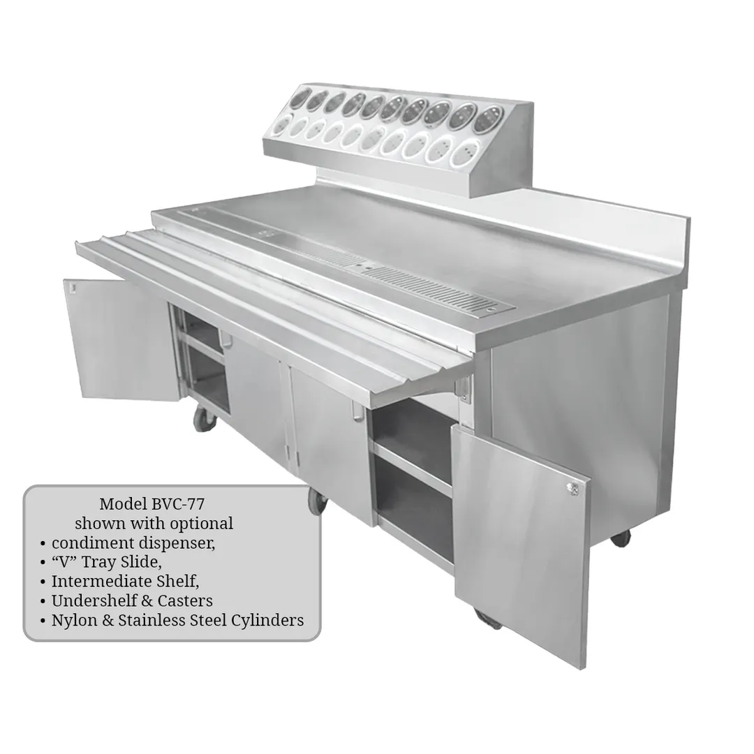 IMC Teddy BVC-77 Beverage Counter, Urn Trough, 77"W X 30-1/2"W X 36"H