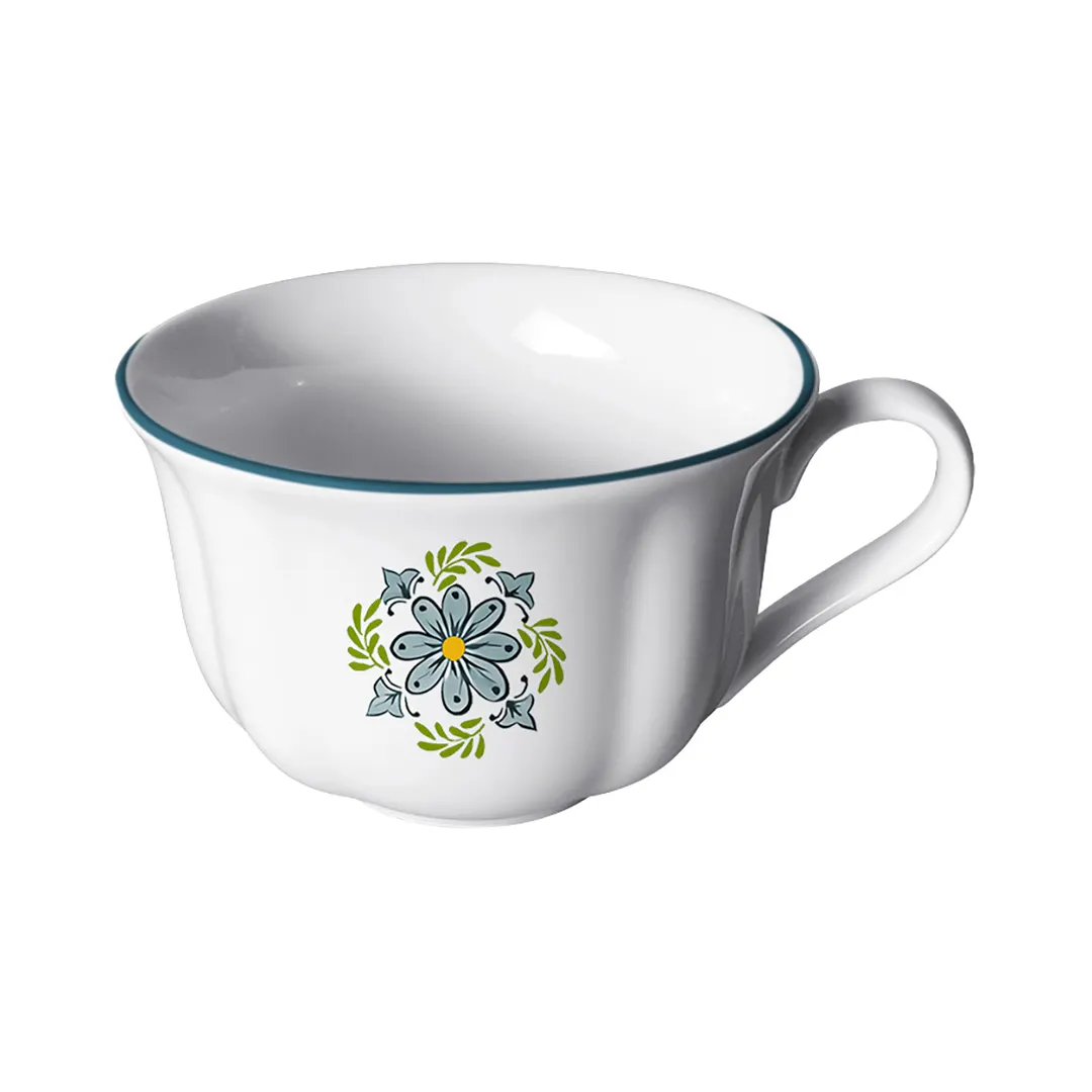 Steelite 62554FP820 - 8 Oz Porcelain Cup, 4.75" x 3.99" x 2.5", Adelina Aveiro Design - 1 Dozen