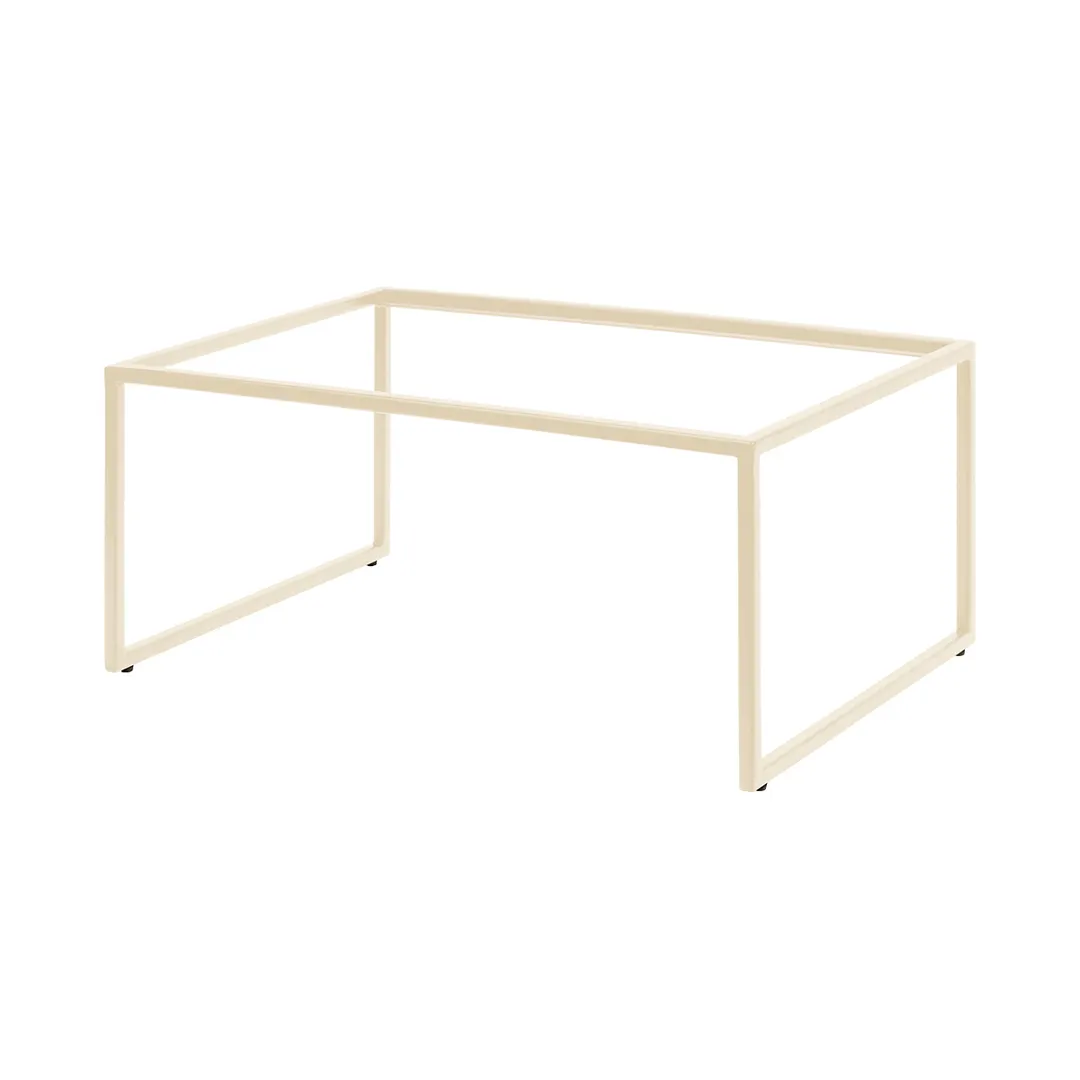 Steelite 7365MW332 Rectangle Display Riser, Pivot, Ivory Metal, 21.875" x 13.875" x 9"