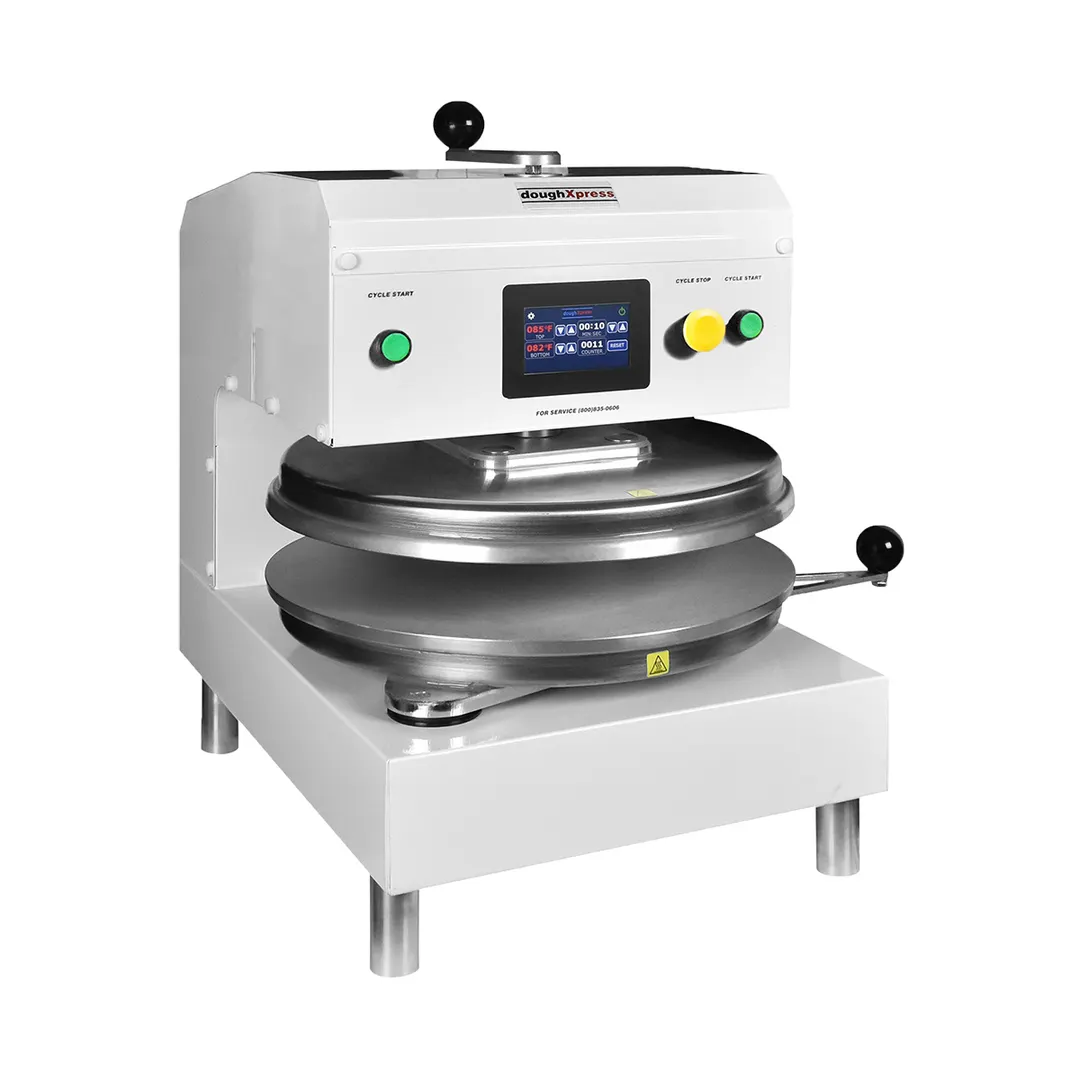 DoughXpress D-TXE-2-18-W 18" Dual Heat Electro-Mechanical Automatic Tortilla/Pizza Dough Press, 220V