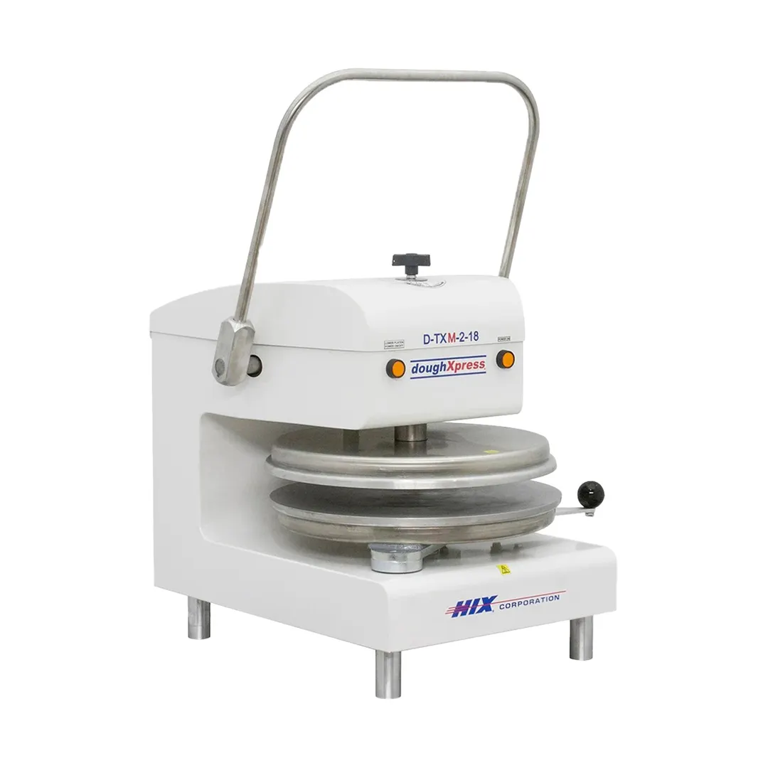 DoughXpress D-TXM-2-18-W 18" White Dual Heat Manual Tortilla/Pizza Dough Press, 3100W, 220V
