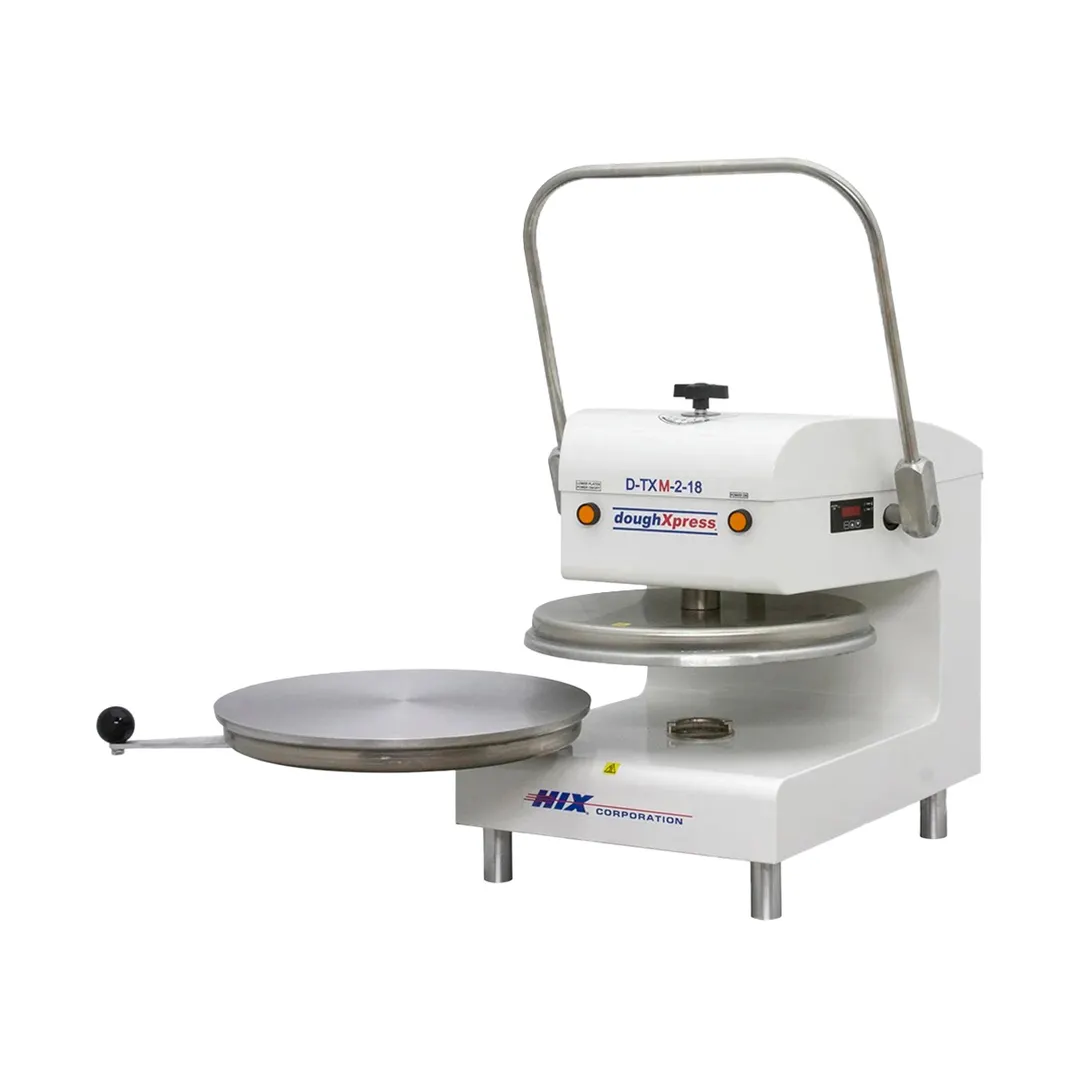 DoughXpress D-TXM-2-18-W 18" White Dual Heat Manual Tortilla/Pizza Dough Press, 3100W, 220V