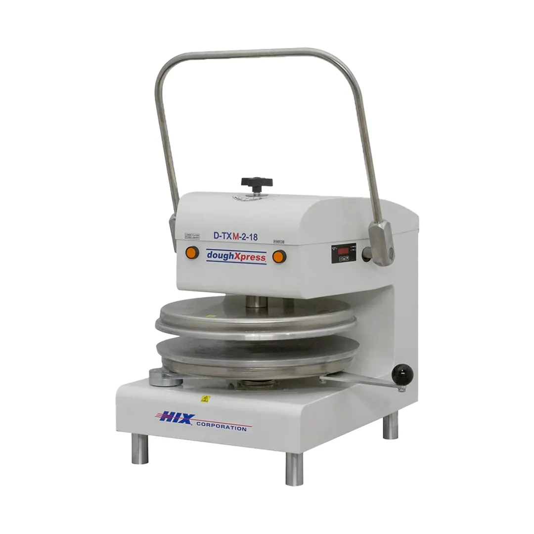 DoughXpress D-TXM-2-18-W 18" White Dual Heat Manual Tortilla/Pizza Dough Press, 3100W, 220V