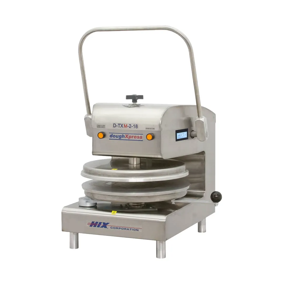 DoughXpress D-TXM-2-18-SS 18" Dual Heat Manual Tortilla/Pizza Dough Press, 3100W, 220V